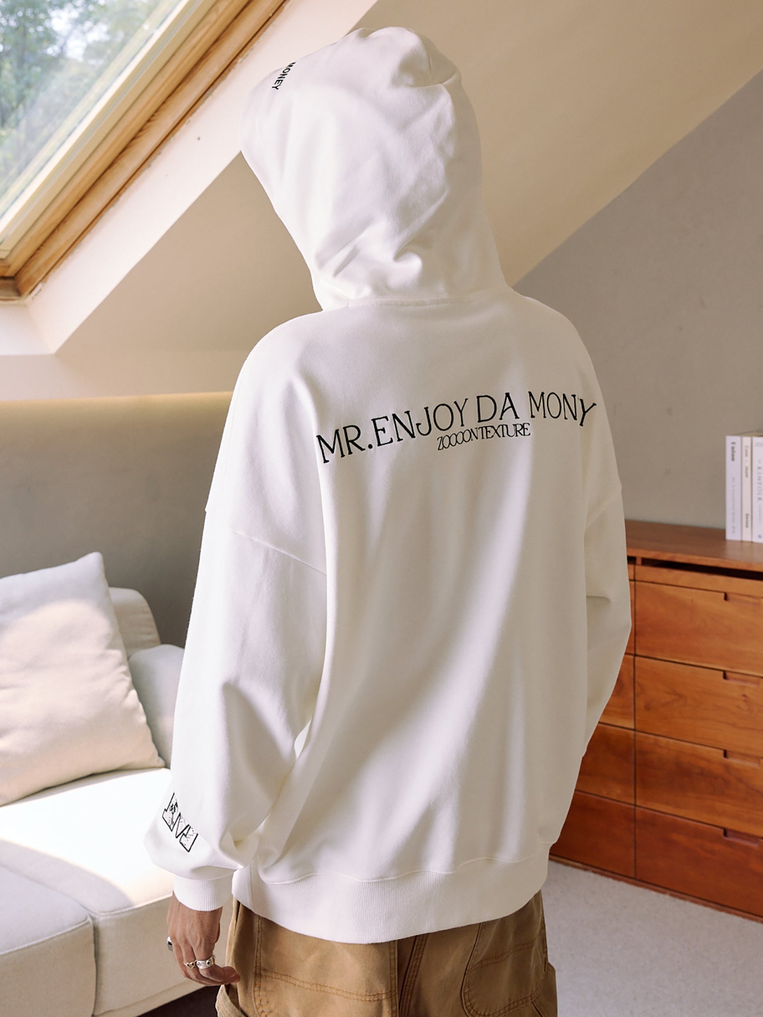 MEDM Animal Texture Logo Velcro Hoodie