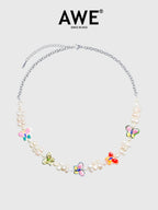 AWE Cloud Butterfly Pearl Necklace