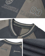 JHYQ Contrast Color Stitching Long Sleeved Jersey Tee