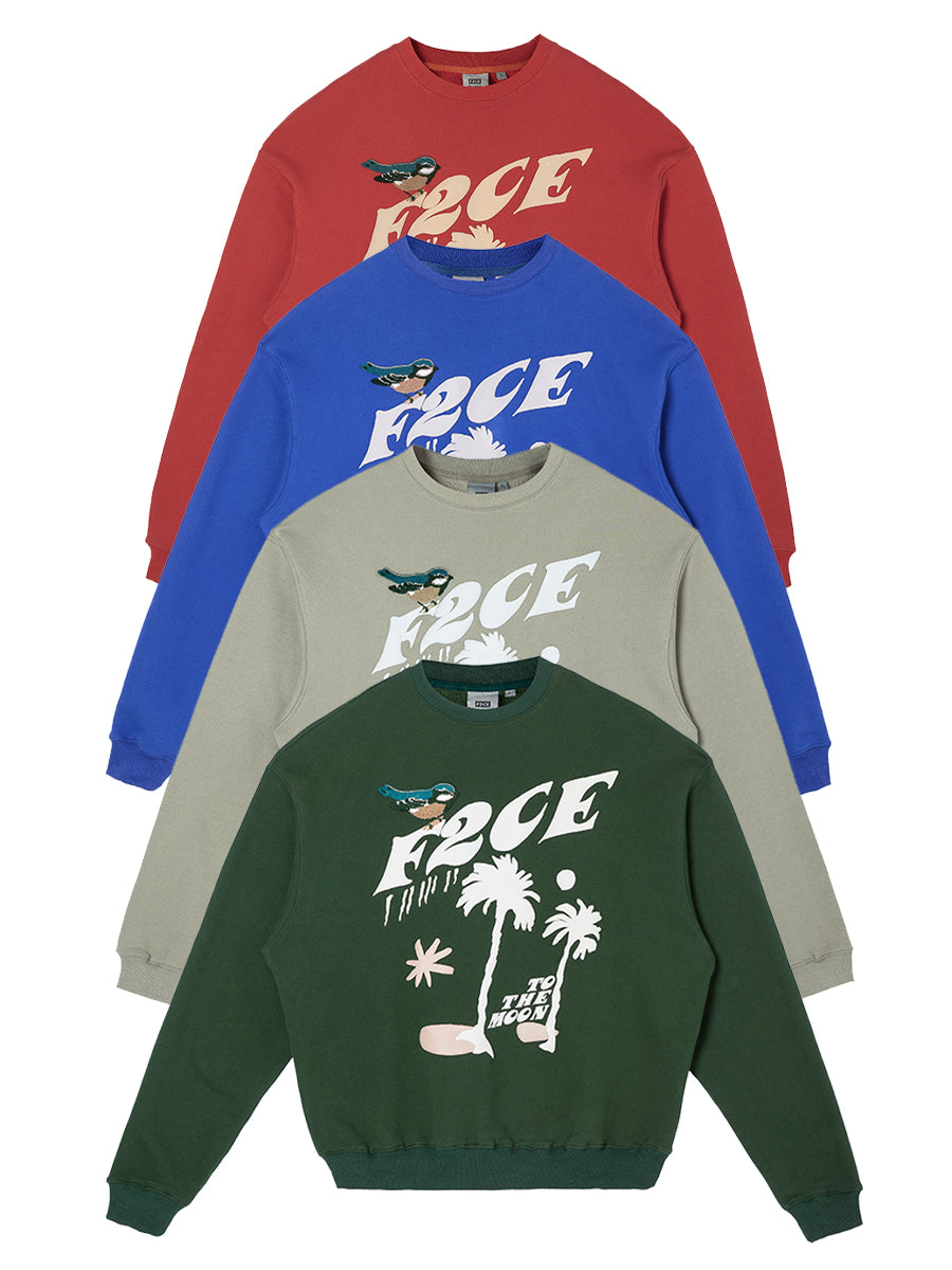 F2CE LOGO Foam Creative Print Embroidery Sweatshirts