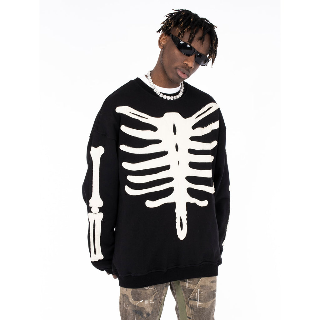 Patch Skeleton Sweatshirts