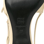 Vernice Buckle 55mm Slingback Pumps 39 White