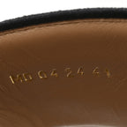Straw Embroidered Dway Flat Slide Sandals 41 Natural Black