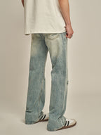 F3F Select Stonewashed Light Blue Holes Jeans