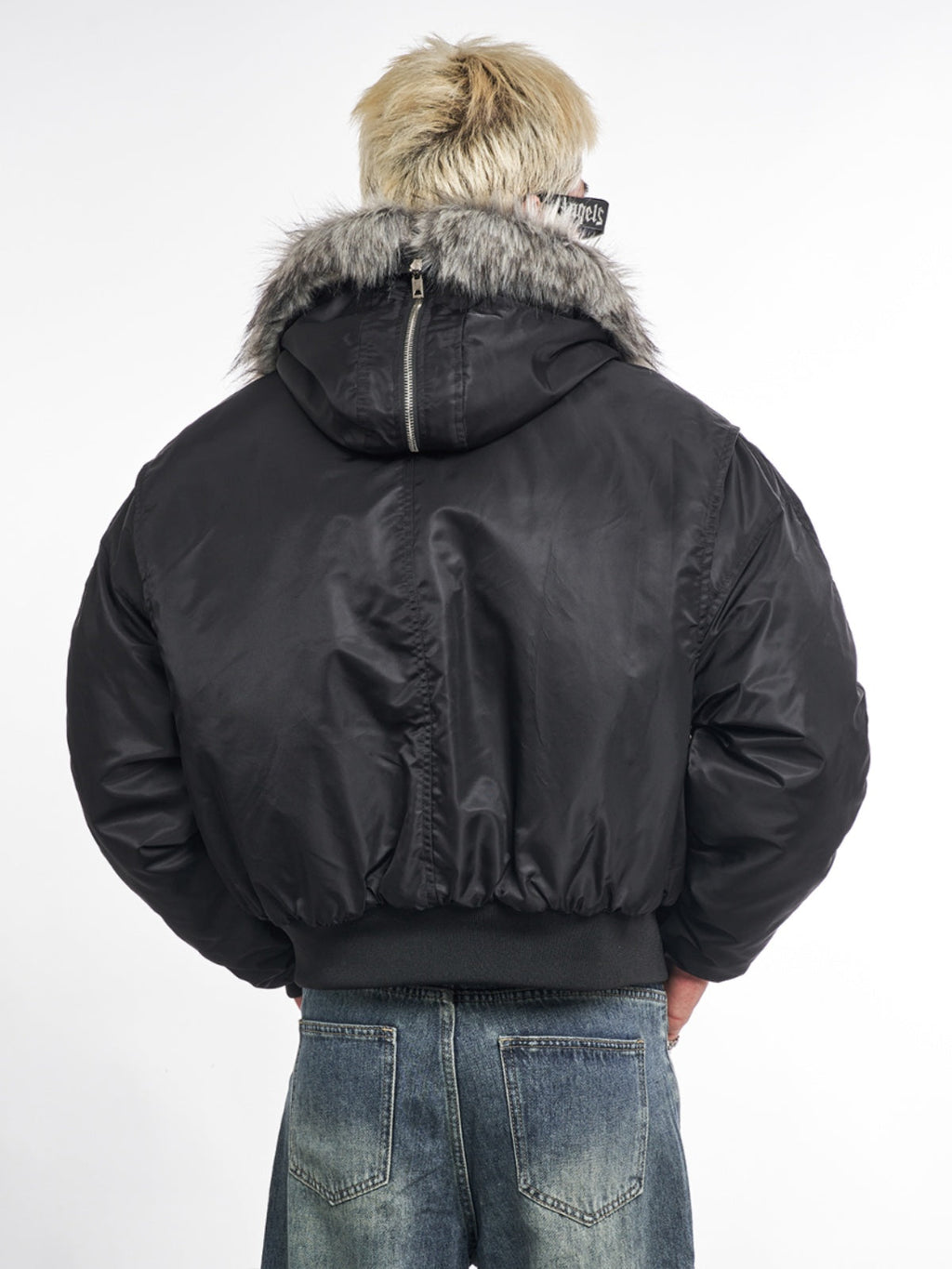 F3F Select Faux Fur Hooded MA-1 Bomber Jacket