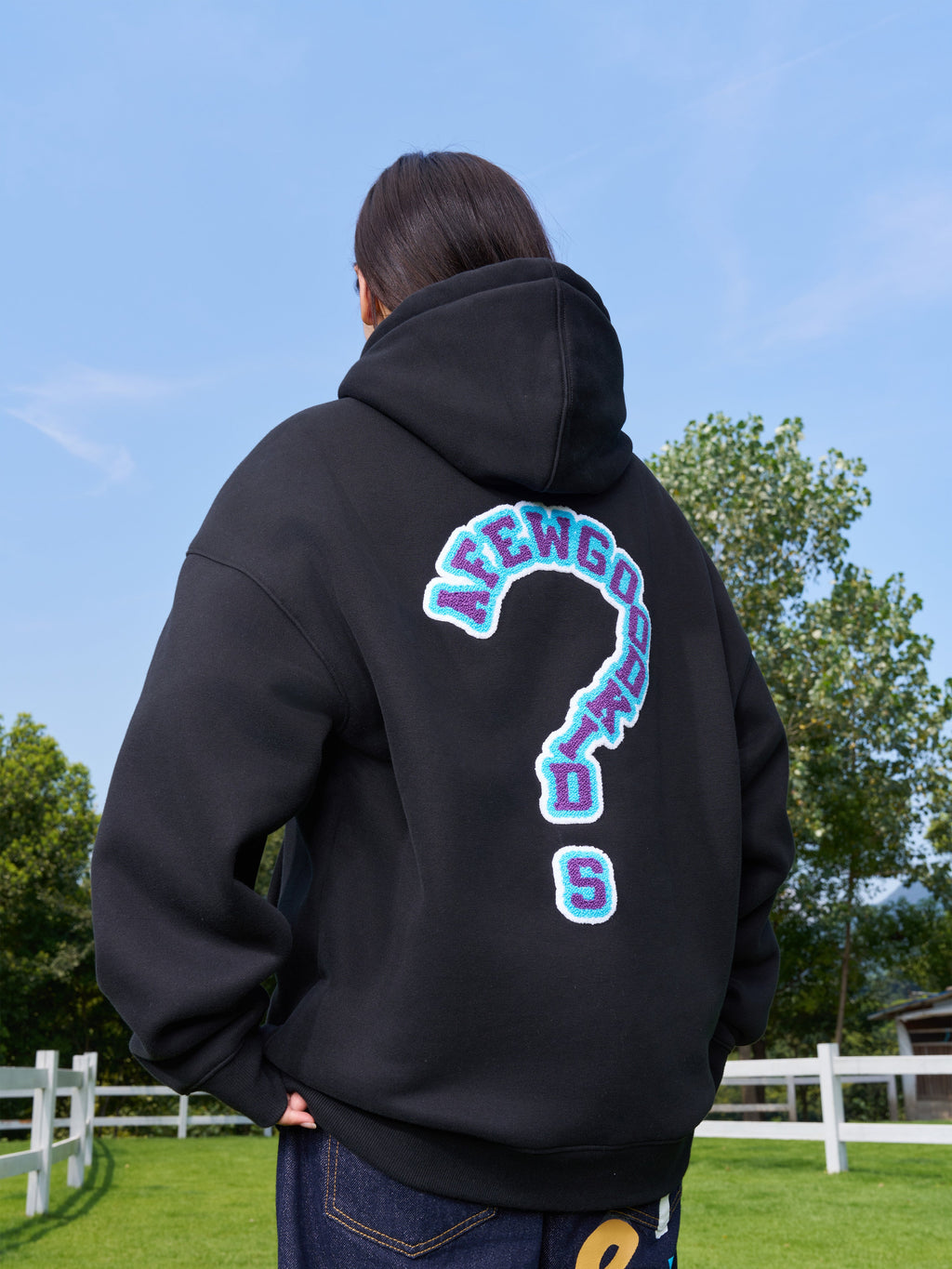 AFGK Embroidery Question Mark Hoodie