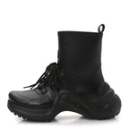 Mat Rubber Monogram LV Archlight Sneaker Boots 38 Black