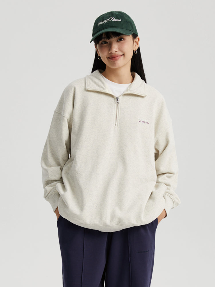 Wassup House Half Zipper Logo Sweatshirt
