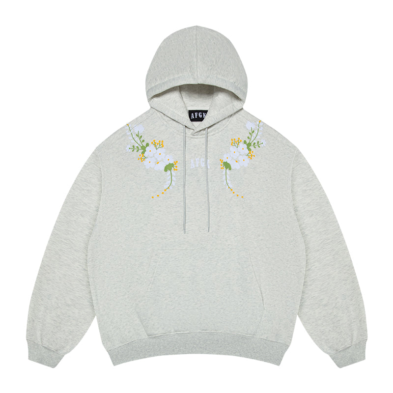AFGK Daisy 3D Embroidery Printed Hoodie
