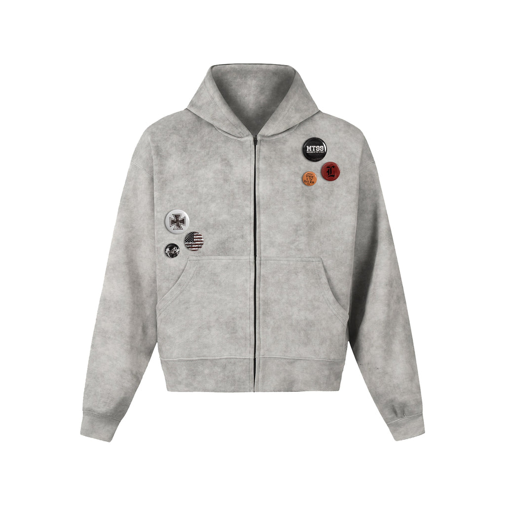 F3F Select Wasteland Distressed Zip Up Hoodie