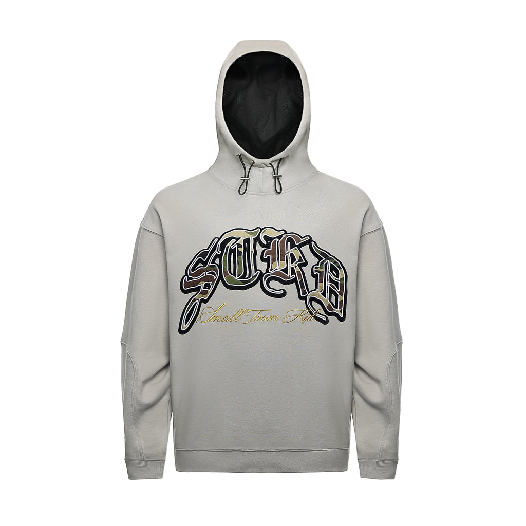 Small Town Kid Camouflage Embroidered Patch Hoodie