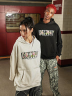 DICETINY Basic Logo Rose Floral Print Hoodie
