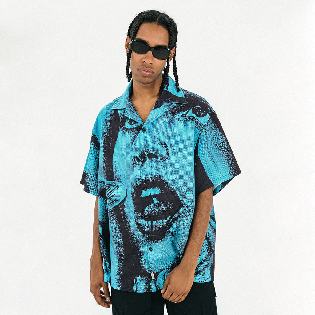 ANTIDOTE Portrait Print Short Sleeve Shirt