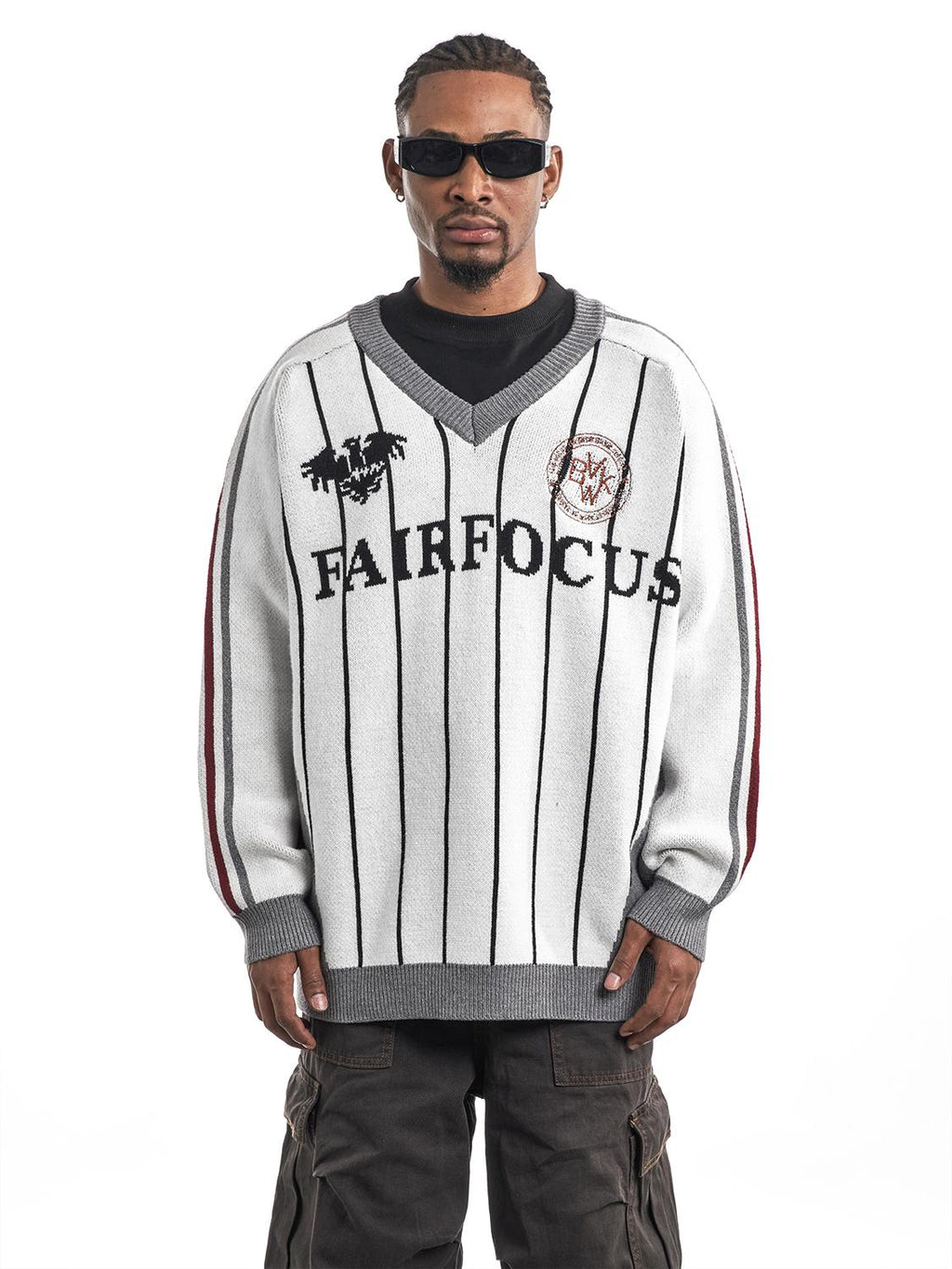F3F Select Soccer Club Design V-neck Knit Sweater