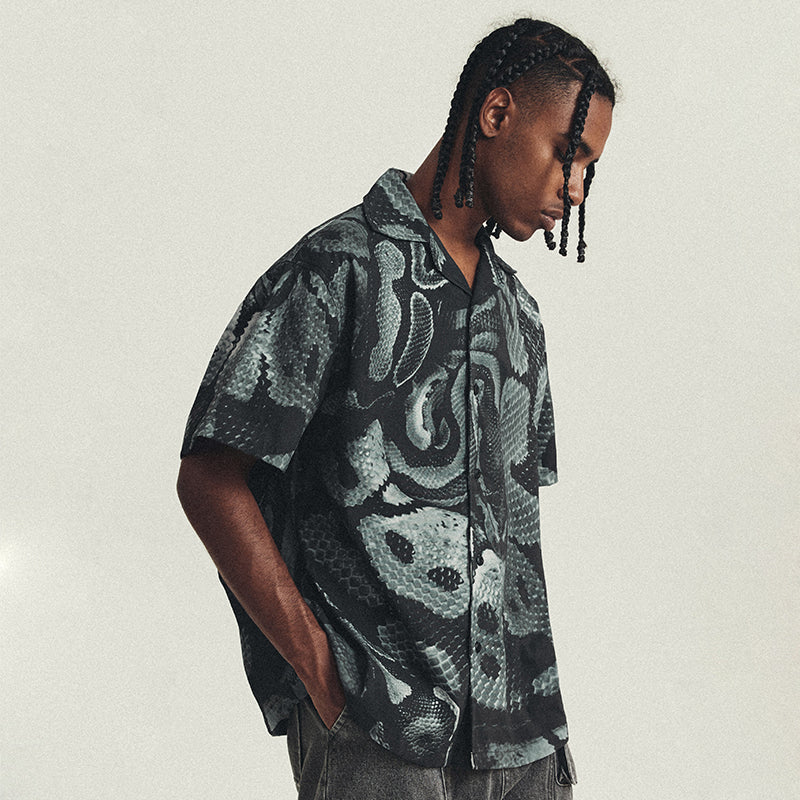 ANTIDOTE Python Print Short Sleeve Shirt