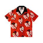 MEDM Lapel Color Short Sleeved Hawaiian Shirt
