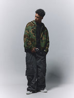 ANTIDOTE Camouflage Printed Zip Up Hoodie