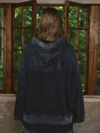 STEEPC Batik Destruction Drop Shoulder Zip Hoodie