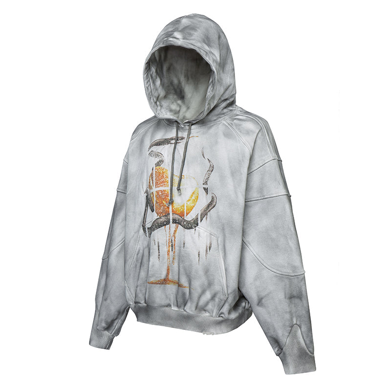 F2CE Dirty Dye Printed Hoodie