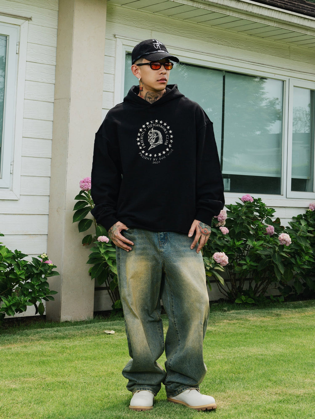 S45 War Horse Medal Stitching Hoodie
