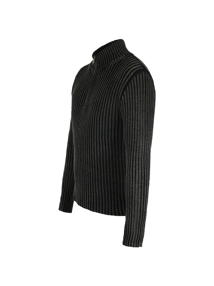 ANTIDOTE High Neck Half Zip Knit Sweater