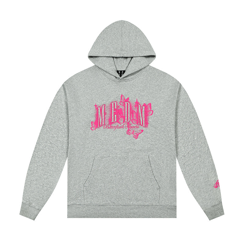 MEDM Neon Embroidered Butterfly Hoodie