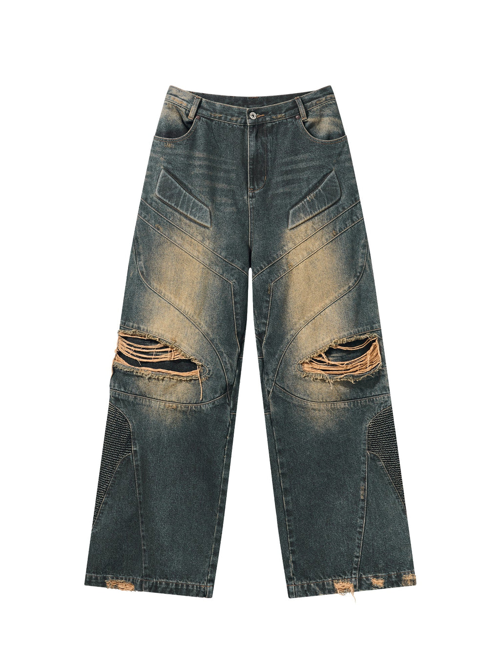 BLIND NO PLAN Old Functional Destroyed Denim Jeans