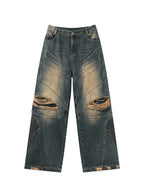 BLIND NO PLAN Old Functional Destroyed Denim Jeans