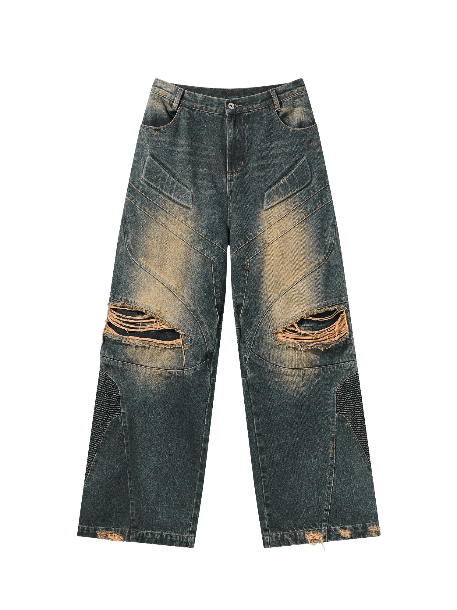 BLIND NO PLAN Old Functional Destroyed Denim Jeans