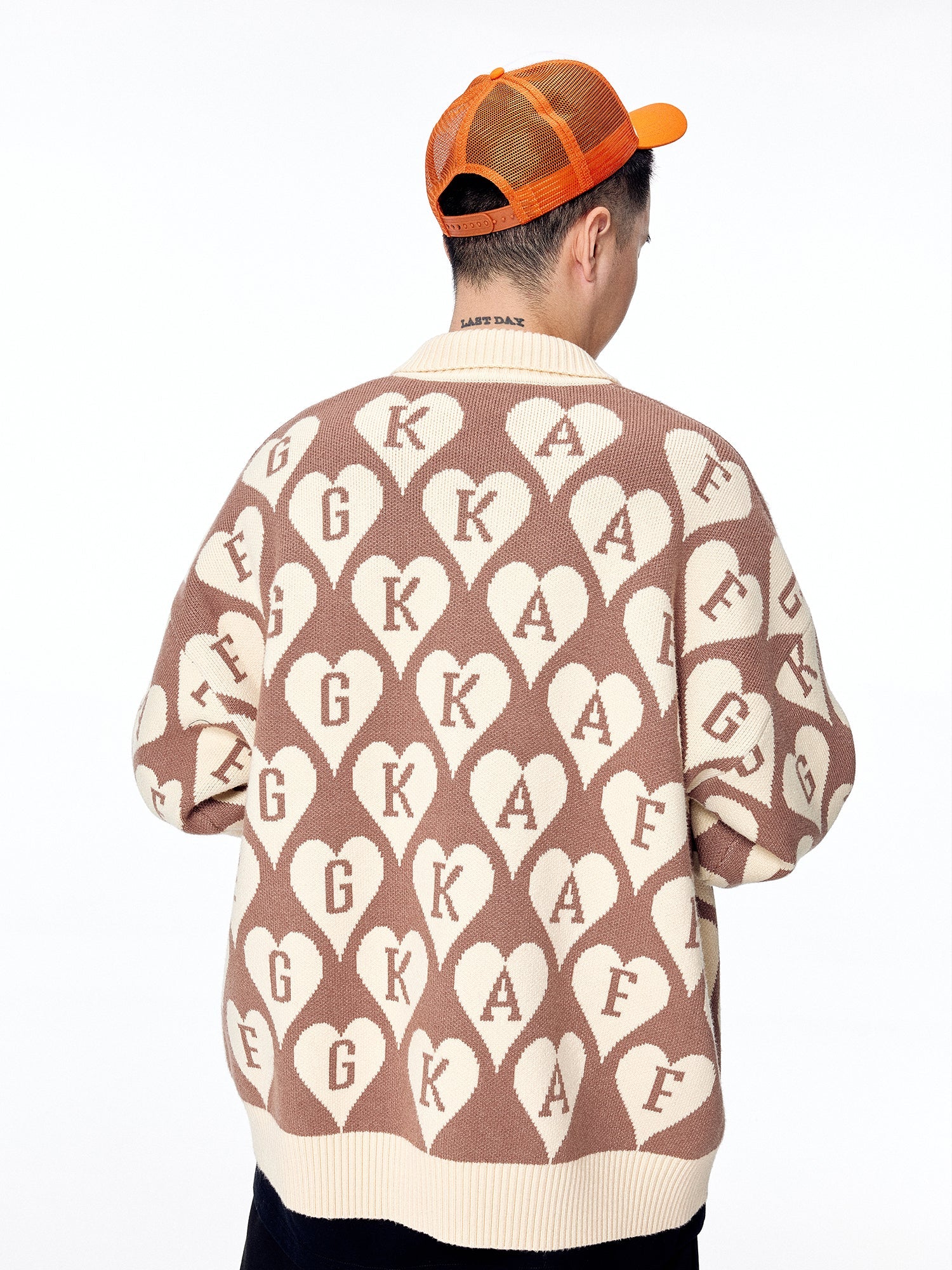 AFGK All-Over Print Logo Knit Sweater