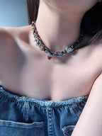 Nbostore Strawberry Full Of Diamonds Necklace