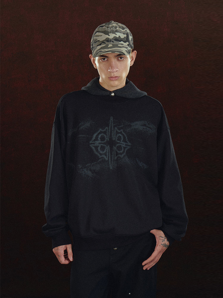 DICETINY Mottled Logo Printed Sweatshirt