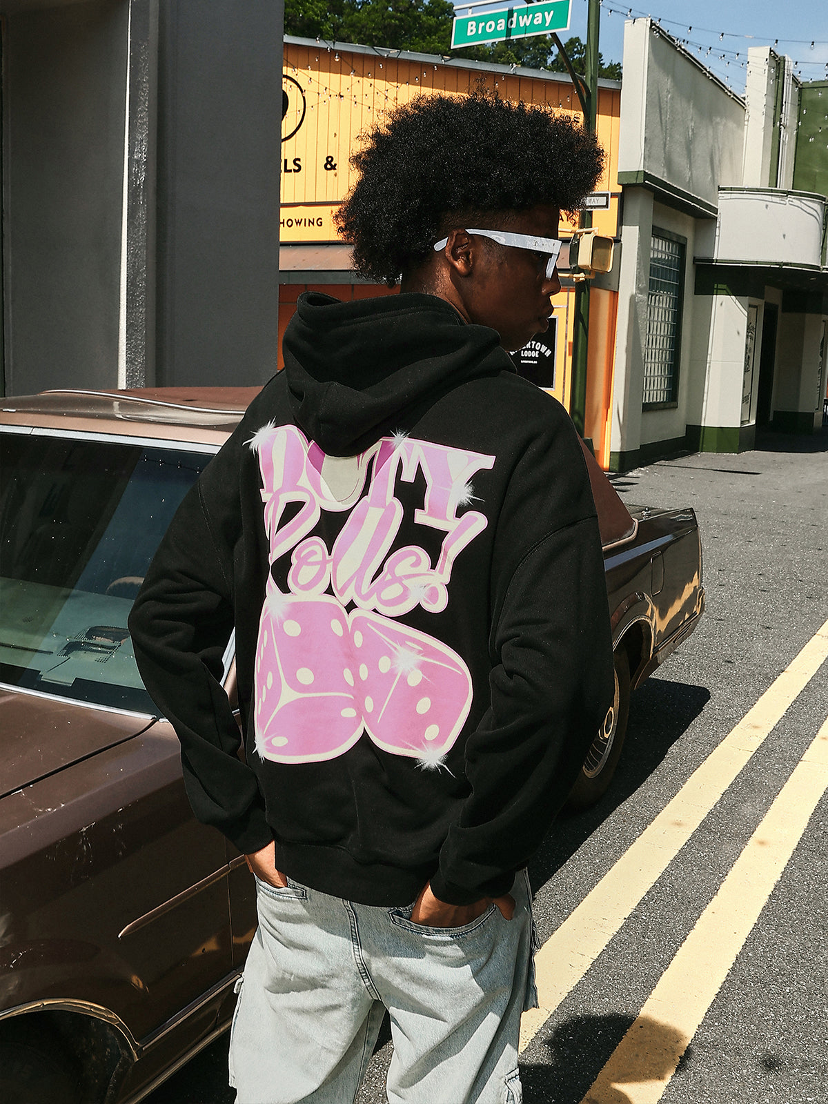 DICETINY Glitter Dice Printed Hoodie