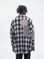 Harsh and Cruel Patchwork Plaid Long Sleeve Shirt