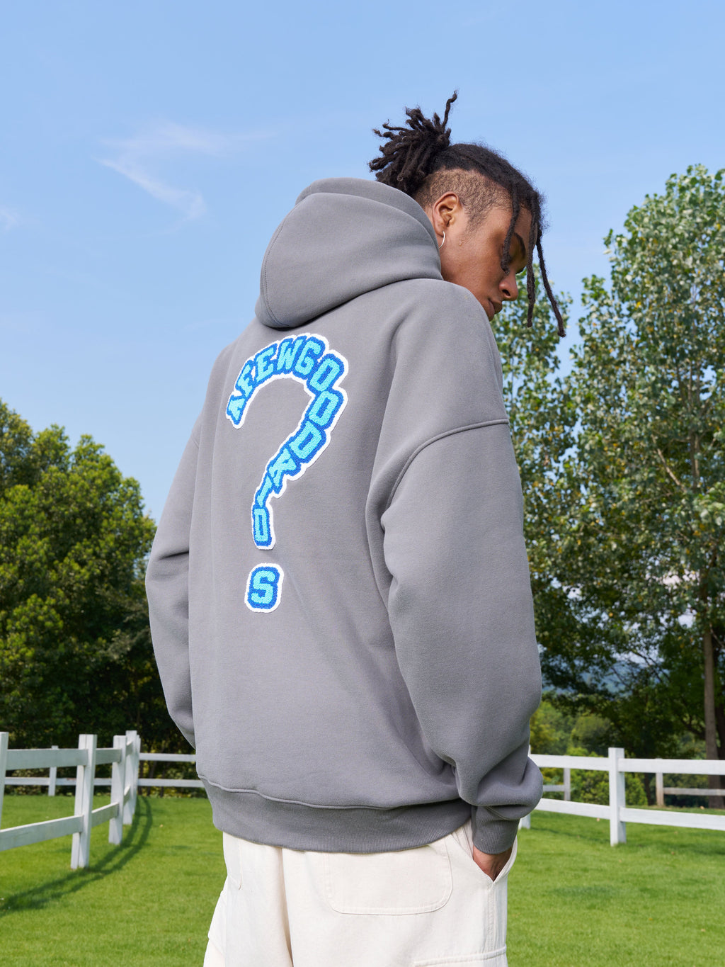 AFGK Embroidery Question Mark Hoodie