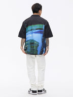 Thug Life Print Short Sleeved Shirt