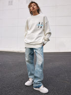 MEDM Basic Embroidery Logo Knit Sweater