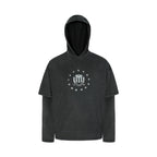 ANTIDOTE Washed Print Fake Two Piece Hoodie