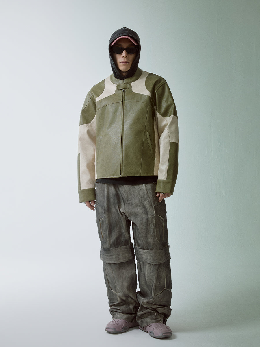 F2CE Dyed Dirty Symmetrical Work Baggy Cargo Pants