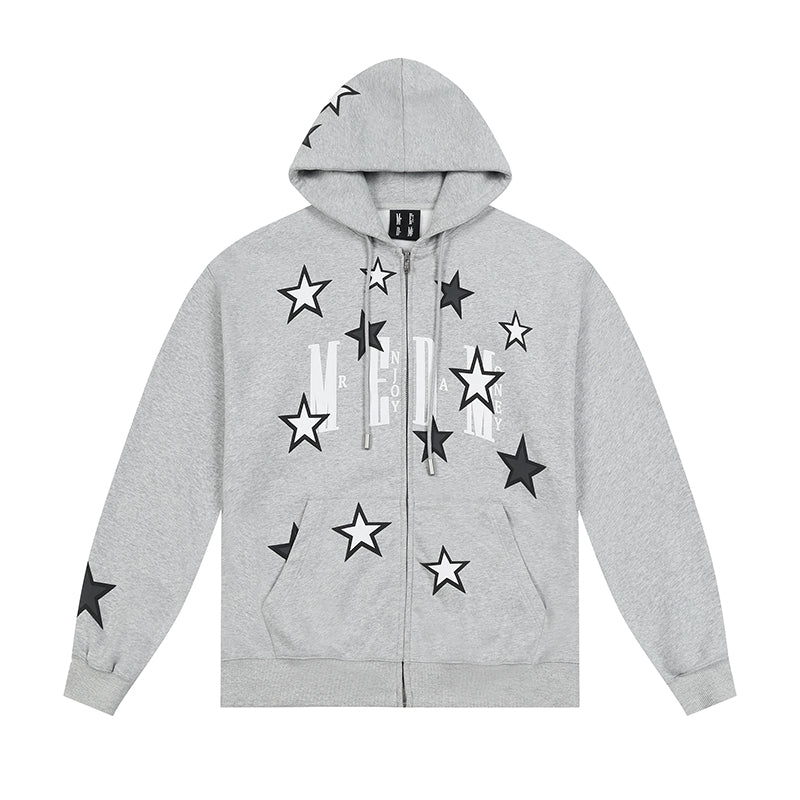 MEDM Pentagram Star Zipper Hoodie