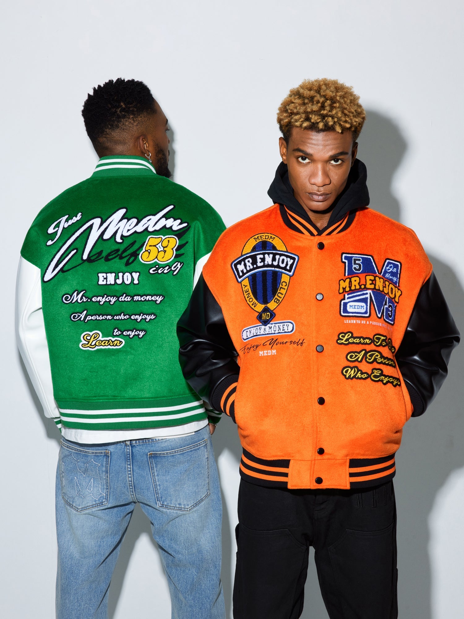 MEDM Patchwork Embroidered Baseball Jacket