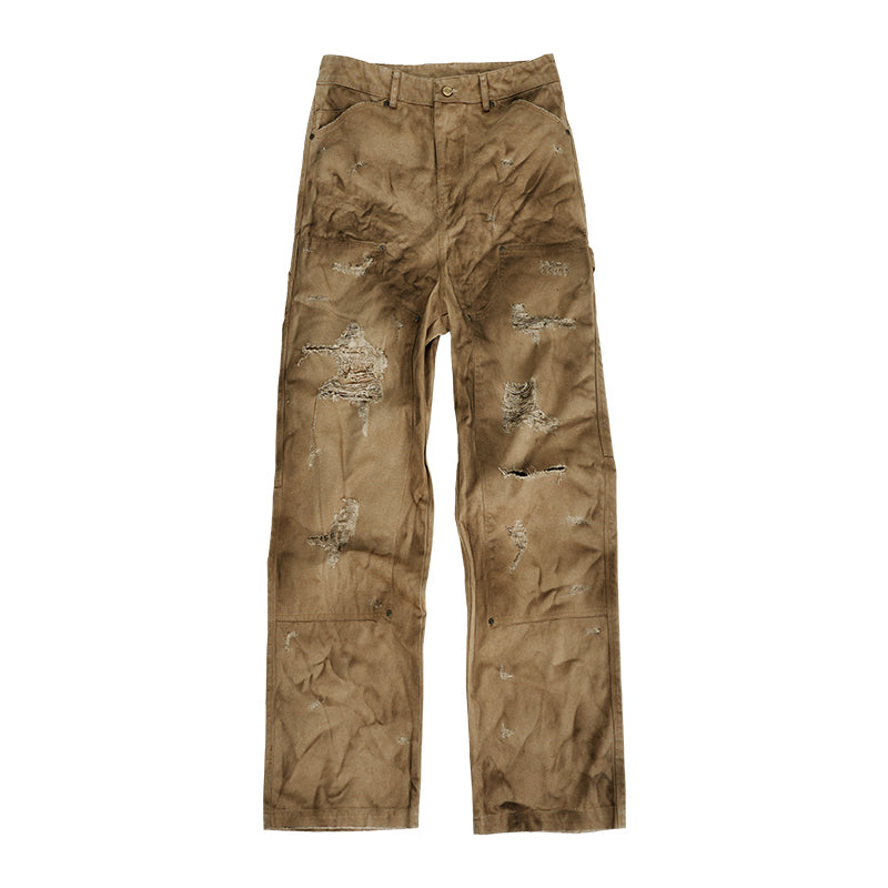 ANTIDOTE Heavy Damage Studded Double Knee Pants