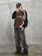 F2CE Splicing Printing Embroidery Sweatshirts
