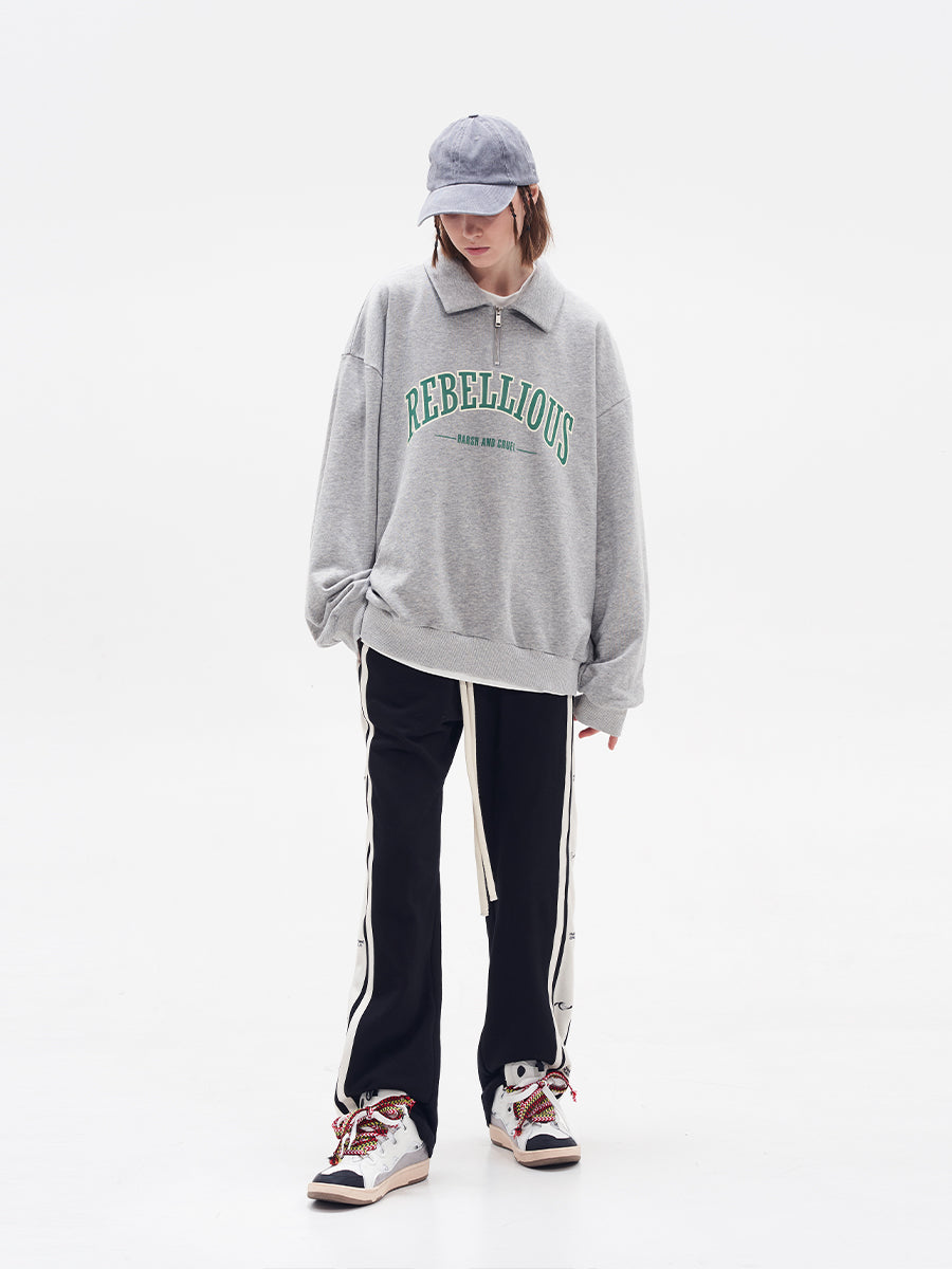 Harsh and Cruel Half Zipper POLO Sweatshirts