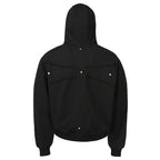 Small Town Kid Studded Cross Patch Zip Up Hoodie