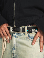 STEEPC Turquoise Studded Tanned Leather Belt