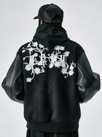 MEDM Daisy Embroidery Varsity Jacket