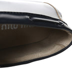 Vitello Deco Boat Loafers 37 White Black