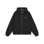 DICETINY Metal Logo & Studs Sword Printed Zip Up Hoodie