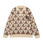 AFGK All-Over Print Logo Knit Sweater